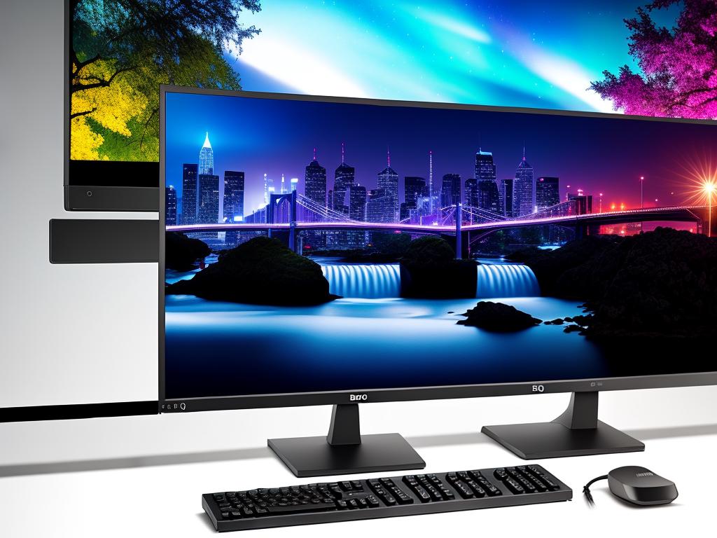 The BenQ PD2700U 27 inch 4K Monitor showcases its impressive design and features for music producers, providing high-quality visuals and a comfortable viewing experience.