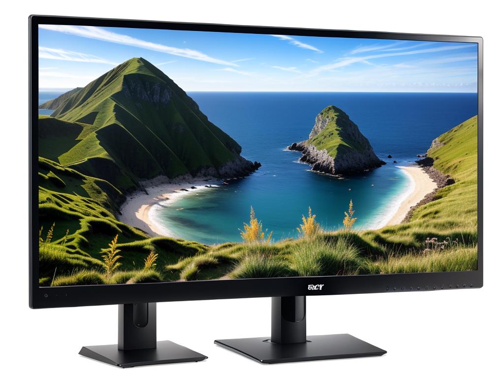 Front view of the Acer R240HY bidx Widescreen Monitor featuring zero-frame design and 23.8-inch IPS display.