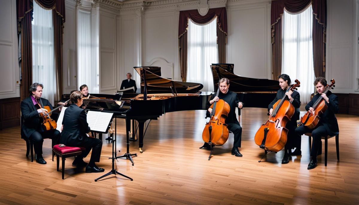 Image of a chamber ensemble playing together