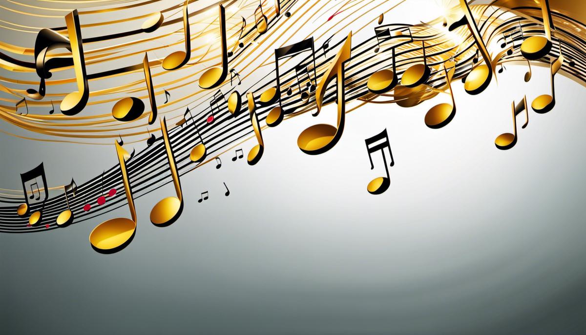 Illustration of musical notes, symbolizing funding and revenue streams in the music industry.